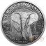 Ivory Coast BIGGEST SILVER COIN IN THE WORLD AFRICAN BUSH ELEPHANT THE ANIMAL WORLD IN DANGER LOXODONTA AFRICANA LE MONDE ANIMAL EN PERIL 1,000,000 Francs CFA 2016 Special minting and hand mill technique Antique finish 56.264 Kilo / 1750 oz